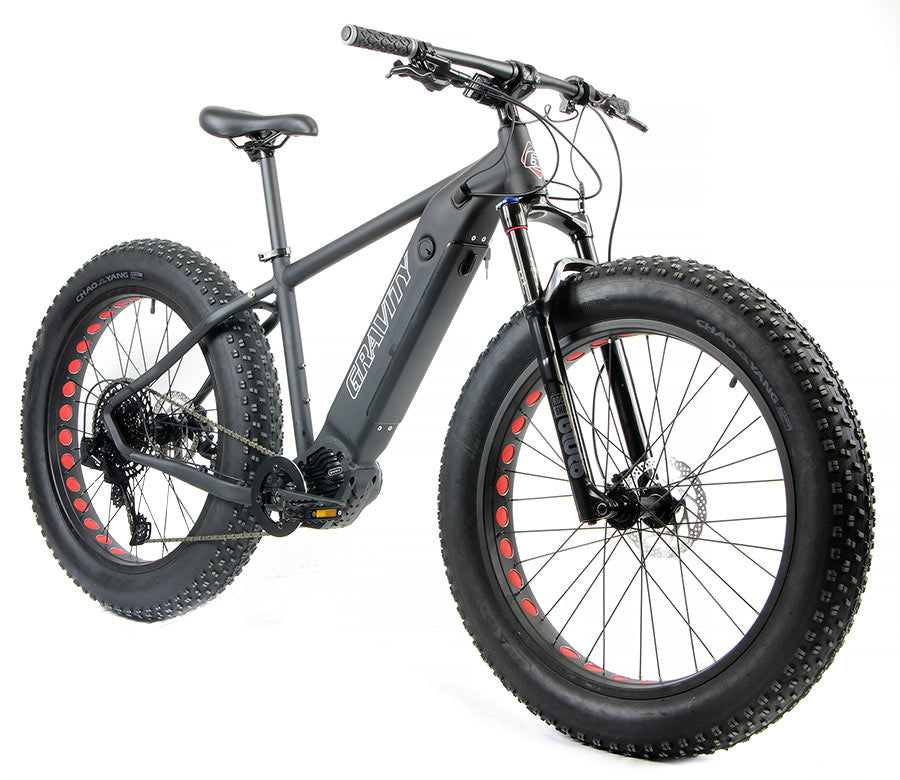 Gravity eBullseyeMonster EaglePro — Matte Black electric fat-tire bicycle