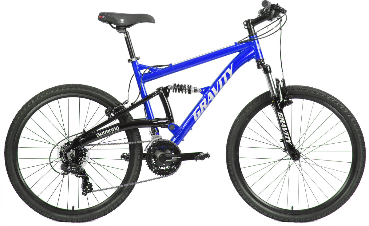 Gravity FSX V — Saffire Blue full-suspension mountain bike
