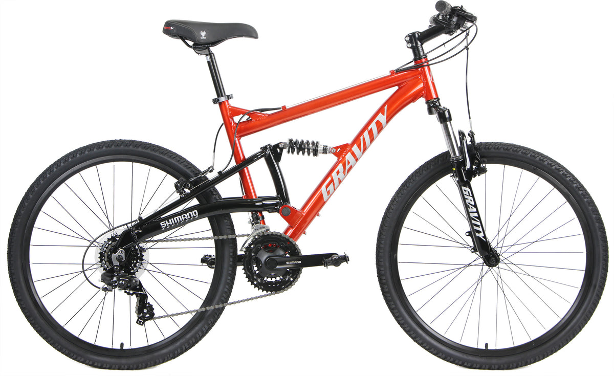 Gravity FSX V — Burnt Orange Gloss full-suspension mountain bike