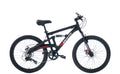 Gravity FSX 24 — Matte Black kids' full-suspension mountain bike
