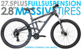 Gravity FSX 27.5 HD Boost — Matte Black full-suspension mountain bike