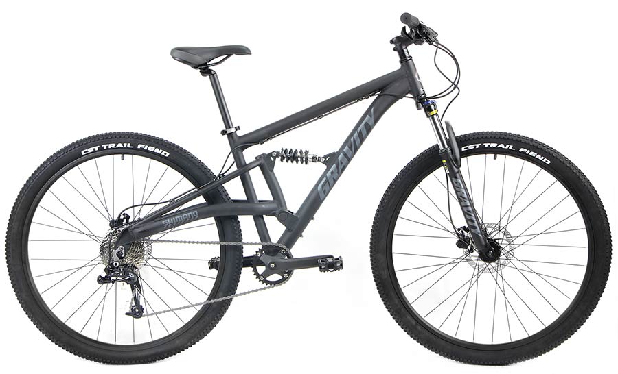 Gravity FSX29 HD Comp 1BY — Matte Black full-suspension mountain bike