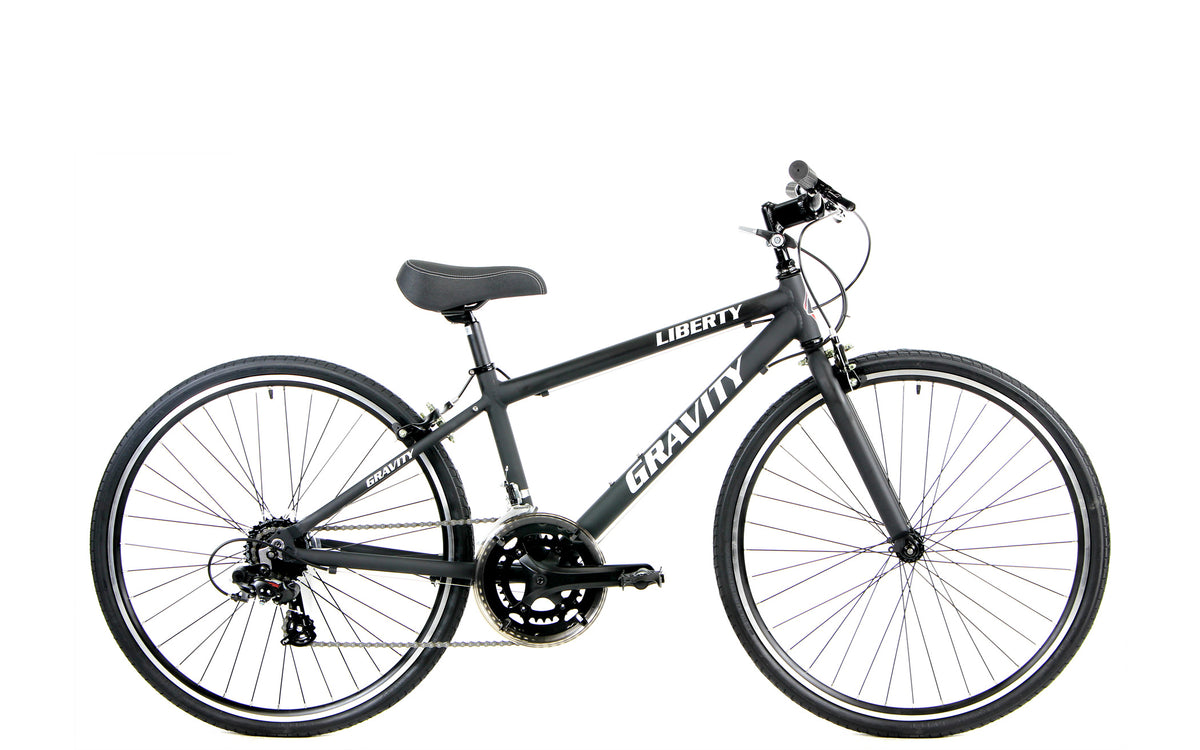 Gravity Liberty Express — Matte Black standard frame kids' road bicycle