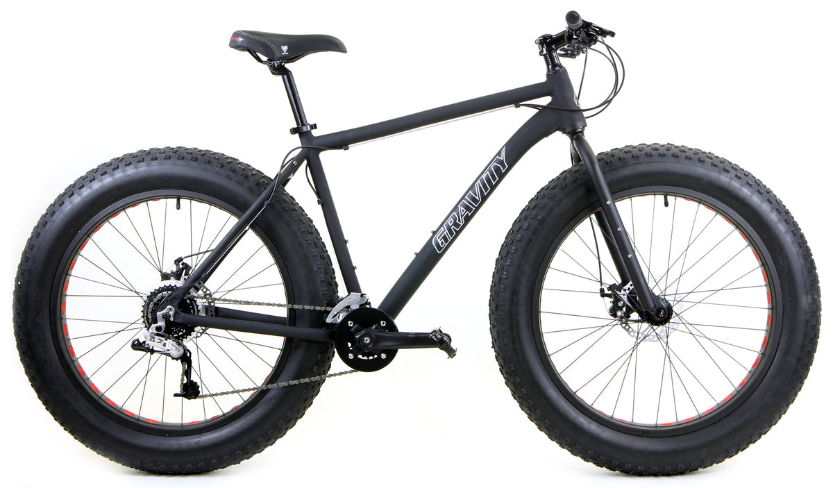Gravity Bullseye Monster FIVE — Matte Black fat-tire bicycle