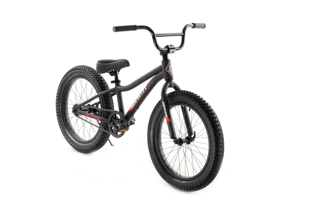 Gravity Monster3 ONE 20 — Matte Black standard frame kids' fat-tire bicycle