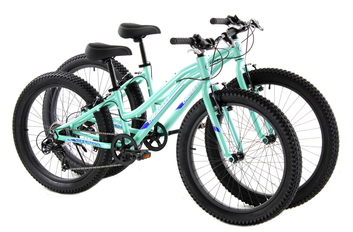 Gravity Monster3 7 Speed 26x3 fat-tire bicycle, Sea Foam step-through frame