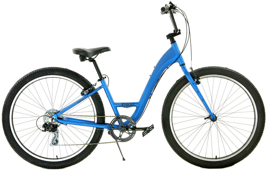 Gravity X-Rod 7 — Satin Nautical Blue step-through frame hybrid bicycle