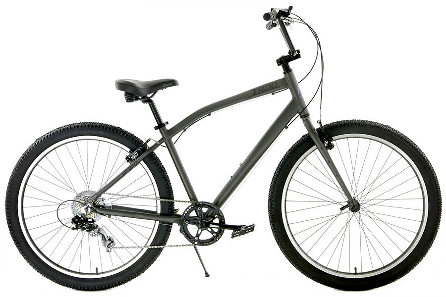 Gravity X-Rod 7 — Matte Gray standard frame hybrid bicycle